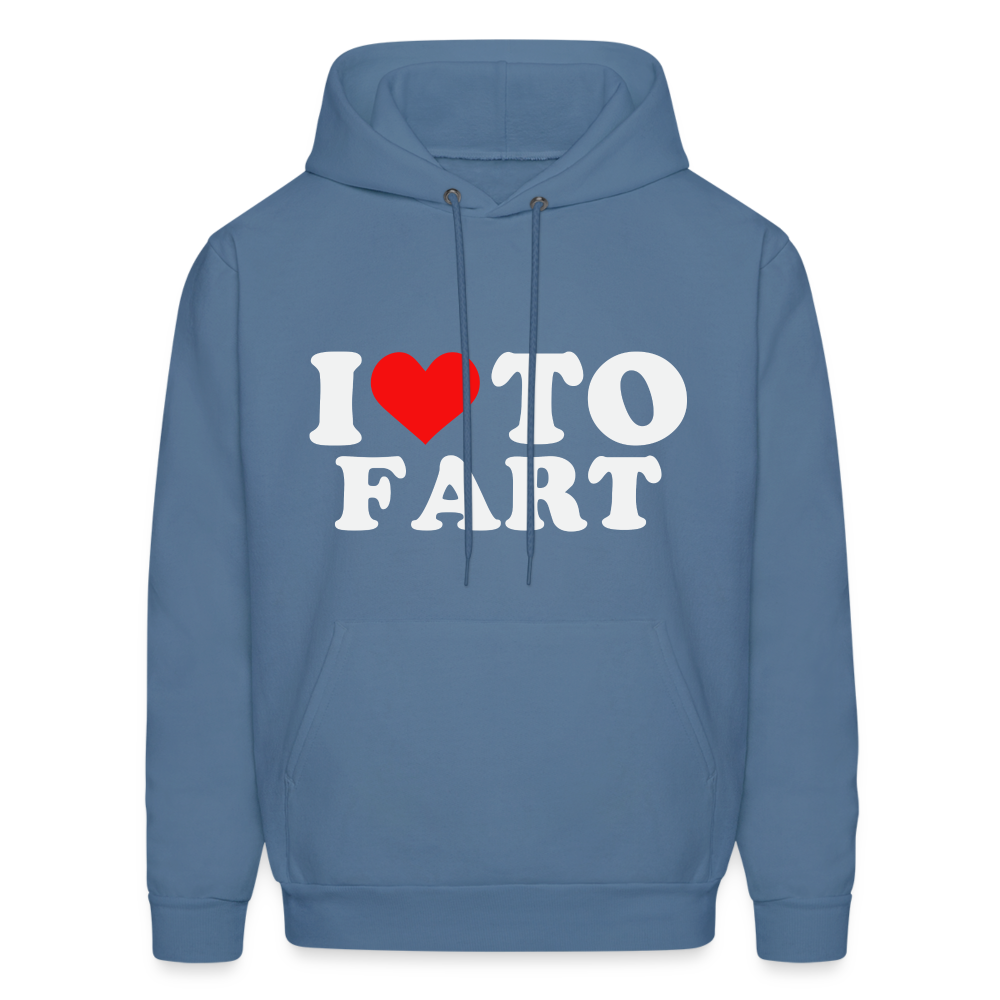 I Love To Fart (Unisex) Hoodie Color: carolina blue