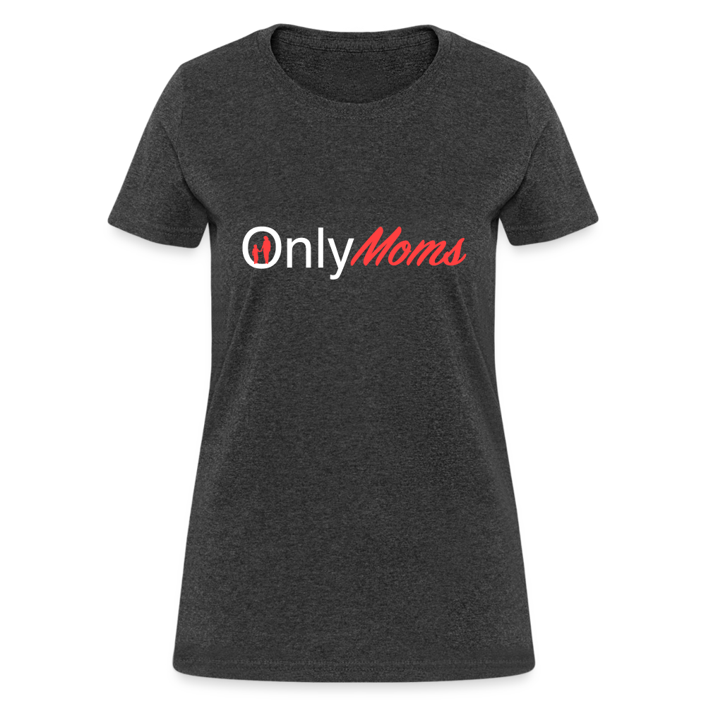 OnlyMoms Contoured T-Shirt (White and Pink Letters) Color: black