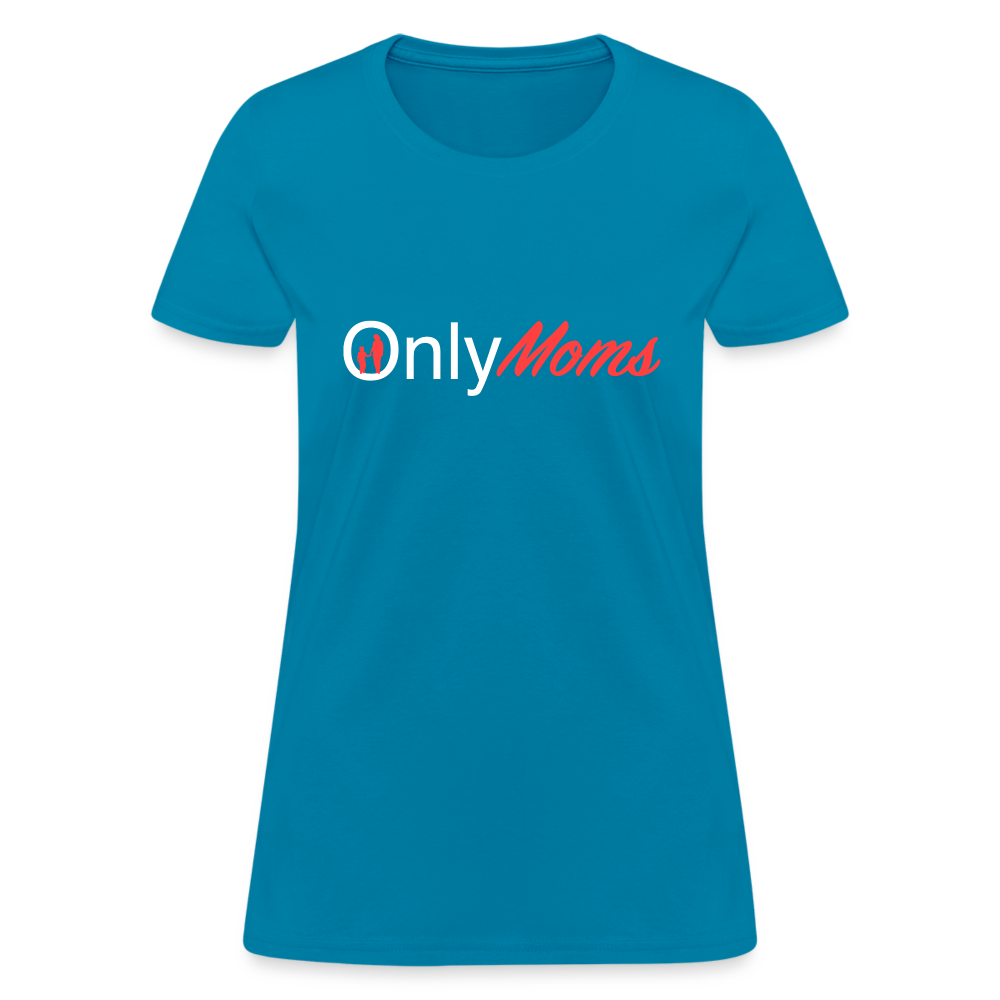 OnlyMoms Contoured T-Shirt (White and Pink Letters) Color: black