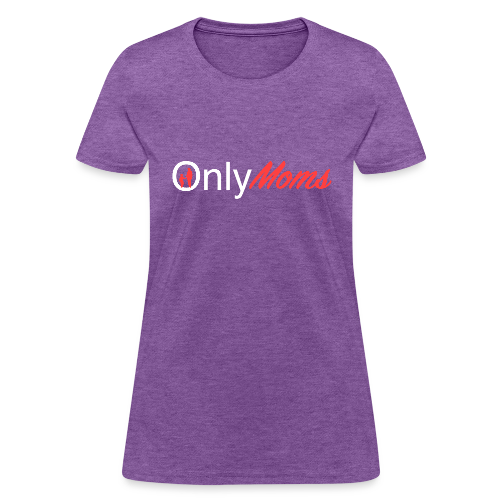 OnlyMoms Contoured T-Shirt (White and Pink Letters) Color: black