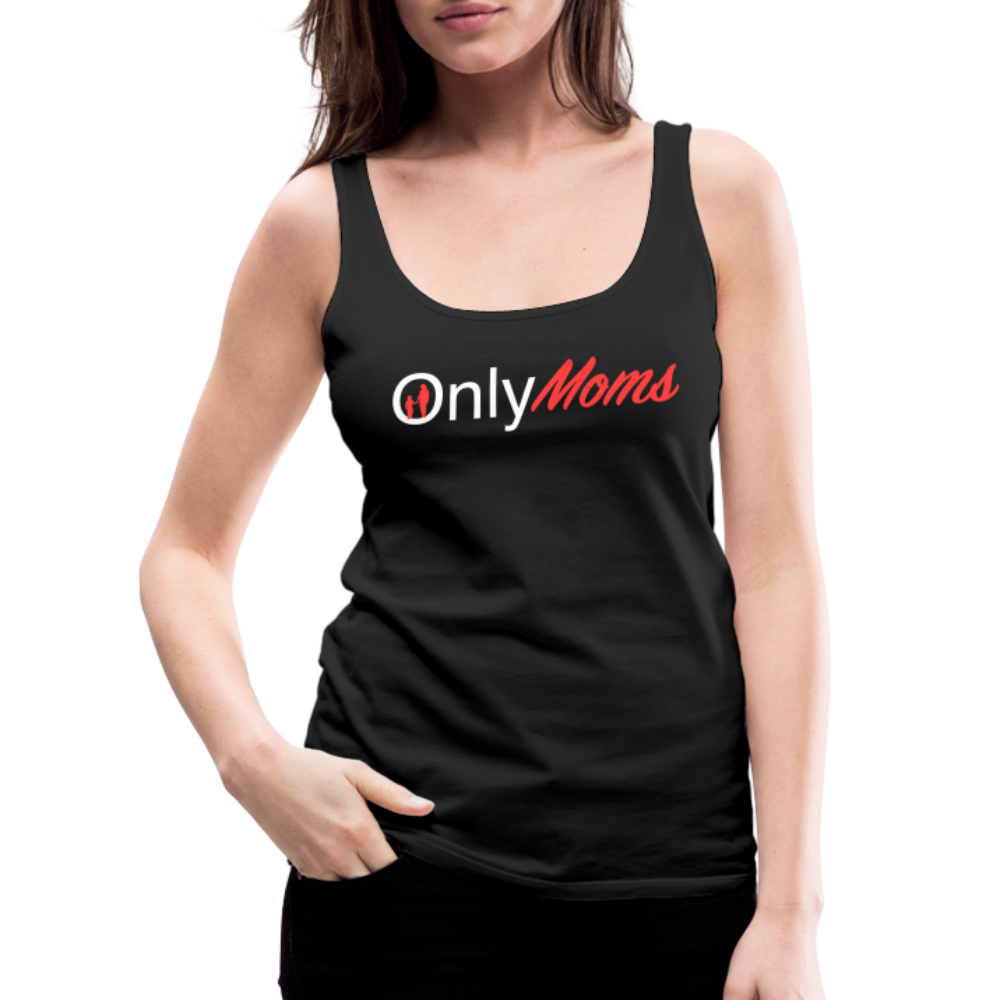 OnlyMoms Premium Tank Top (White and Pink Letters) - black
