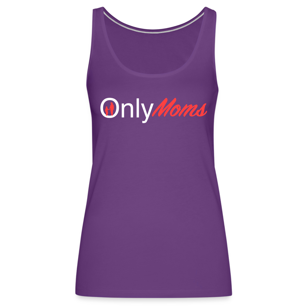 OnlyMoms Premium Tank Top (White and Pink Letters) - purple