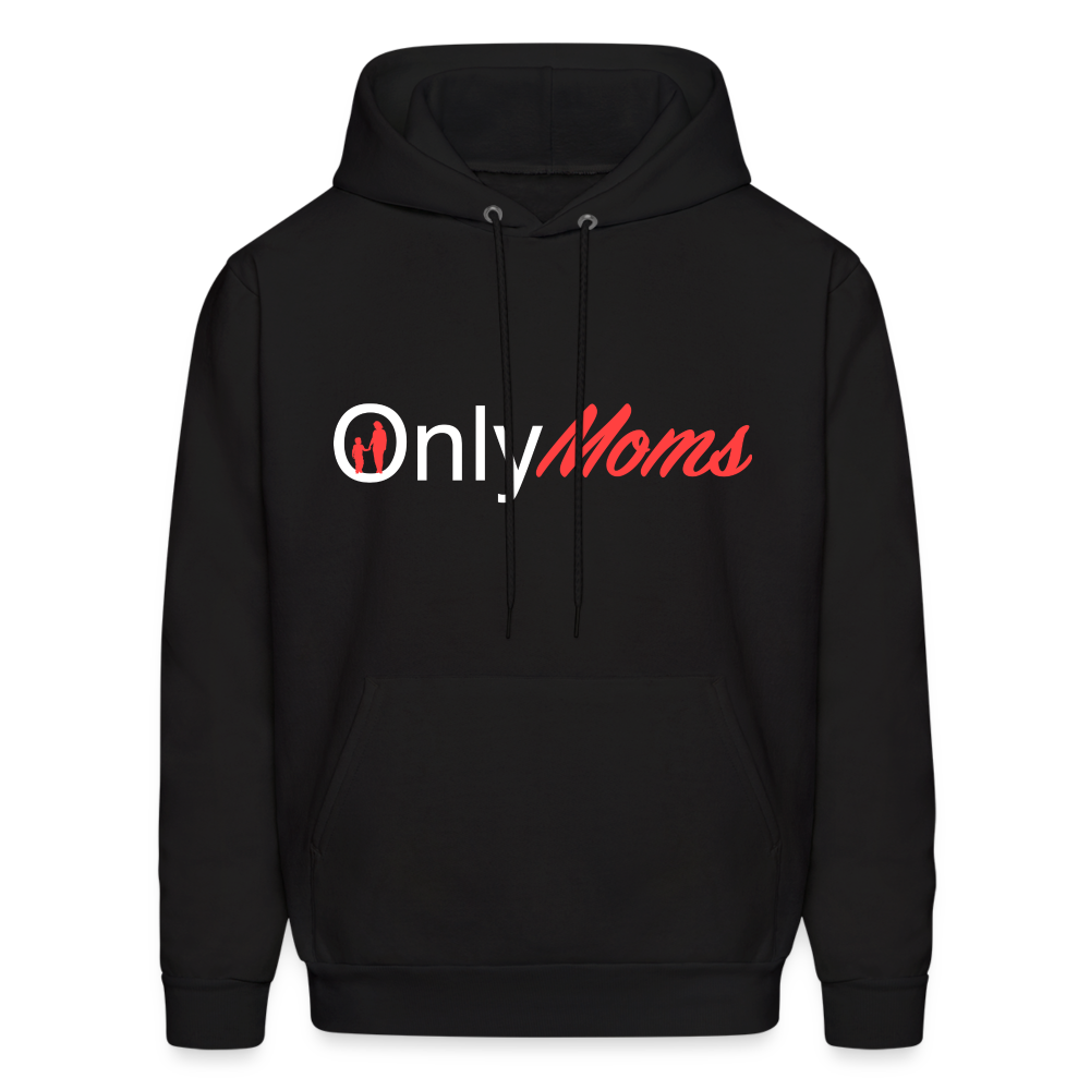 OnlyMoms Hoodie (White and Pink Letters) Color: charcoal grey