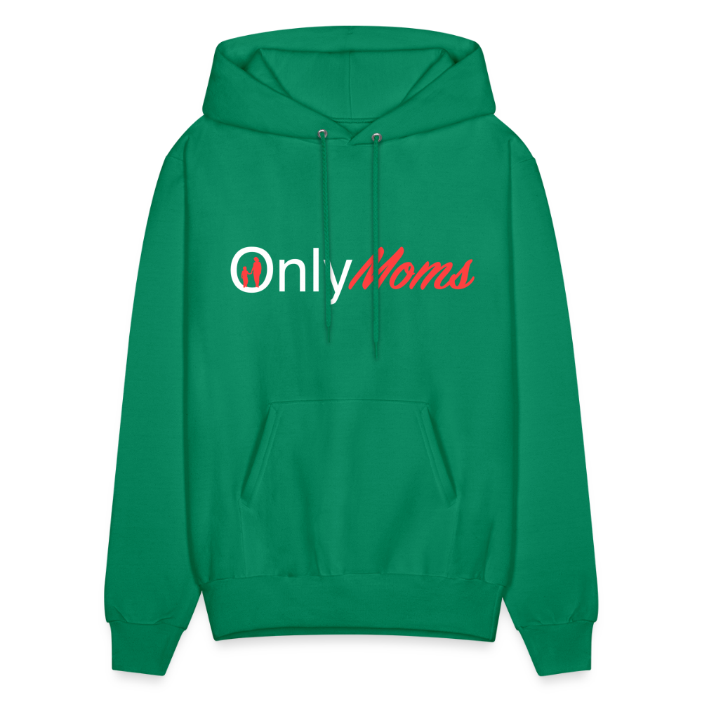 OnlyMoms Hoodie (White and Pink Letters) Color: kelly green
