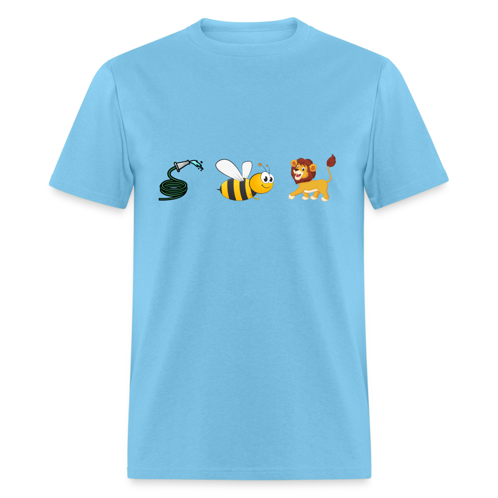 Hose Bee Lion T-Shirt (Hoes Be Lying) - aquatic blue