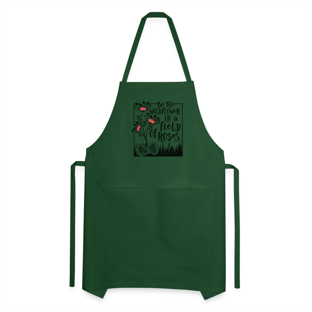 Be The Wildflower In A Field of Roses Adjustable Apron Color: white