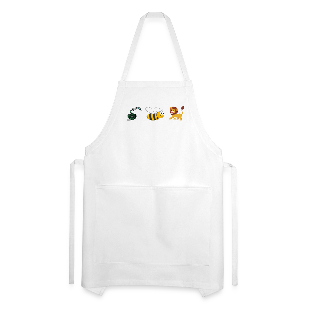 Hose Bee Lion Adjustable Apron (Hoes Be Lying) Color: white
