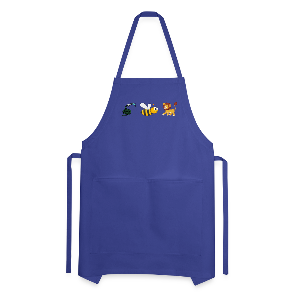 Hose Bee Lion Adjustable Apron (Hoes Be Lying) Color: royal blue