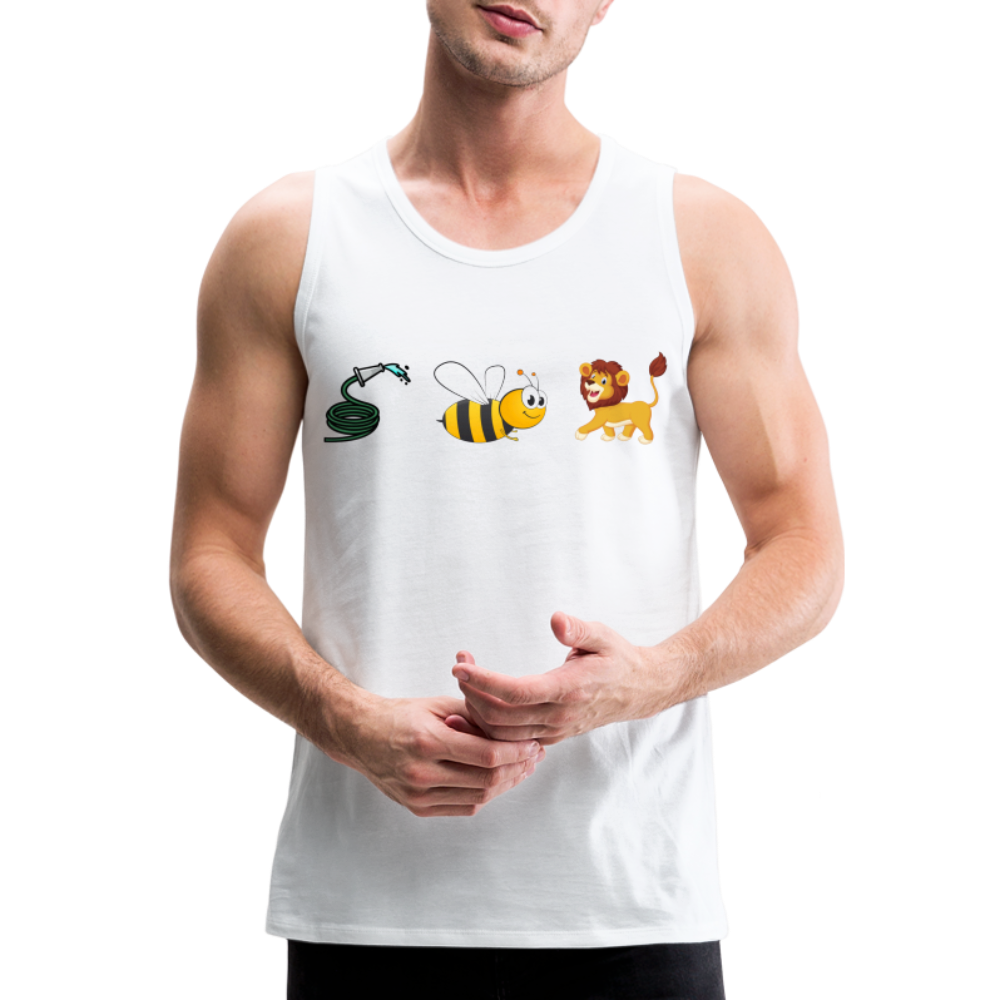 Hose Bee Lion Men’s Premium Tank Top (Hoes Be Lying) Color: white