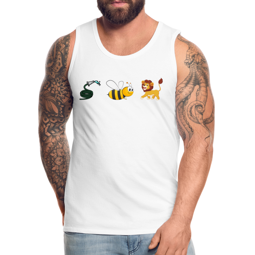 Hose Bee Lion Men’s Premium Tank Top (Hoes Be Lying) - white