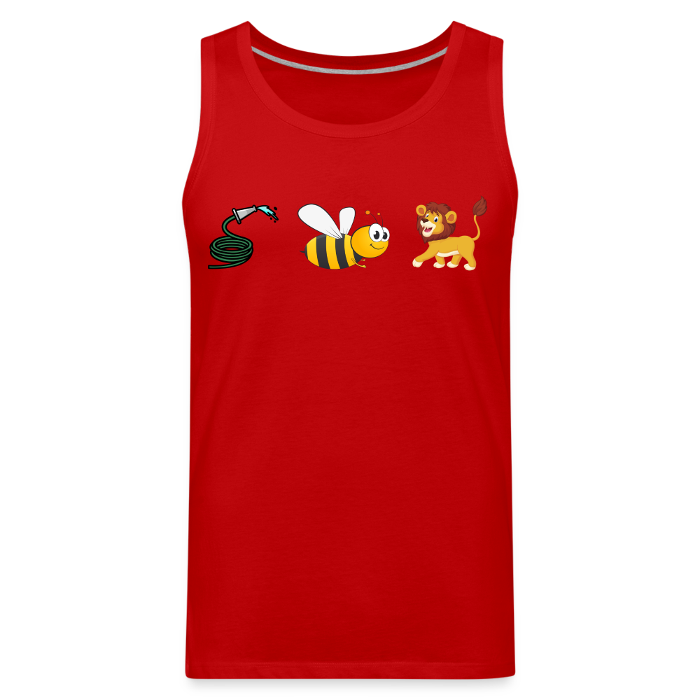 Hose Bee Lion Men’s Premium Tank Top (Hoes Be Lying) Color: heather gray