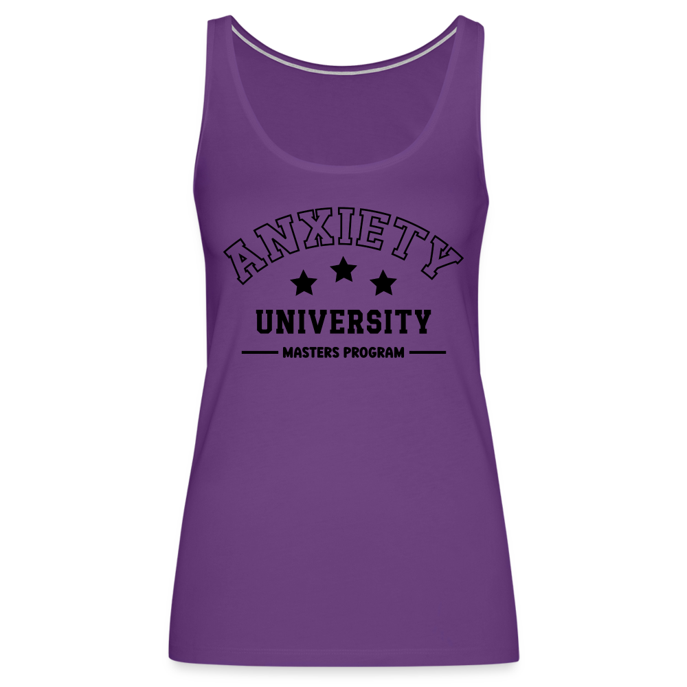 Anxiety University Masters Program, Women’s Premium Tank Top - purple