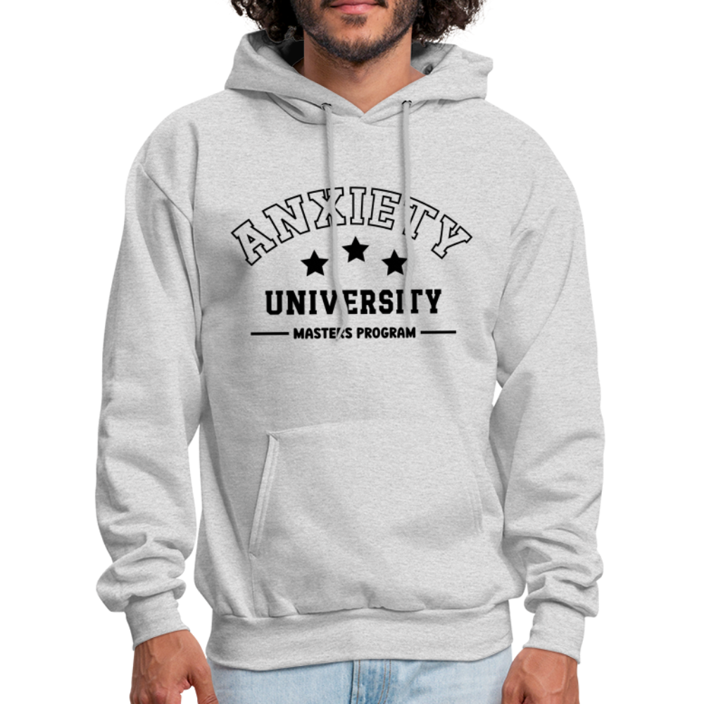 Anxiety University Masters Program, Hoodie Color: carolina blue