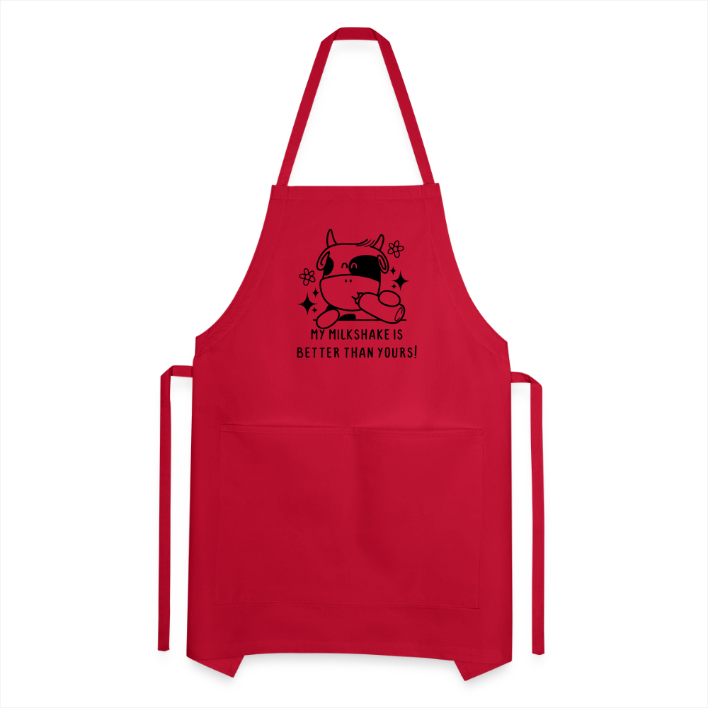 My Milkshake is Better Than Yours Adjustable Apron (Funny Cow) Color: natural
