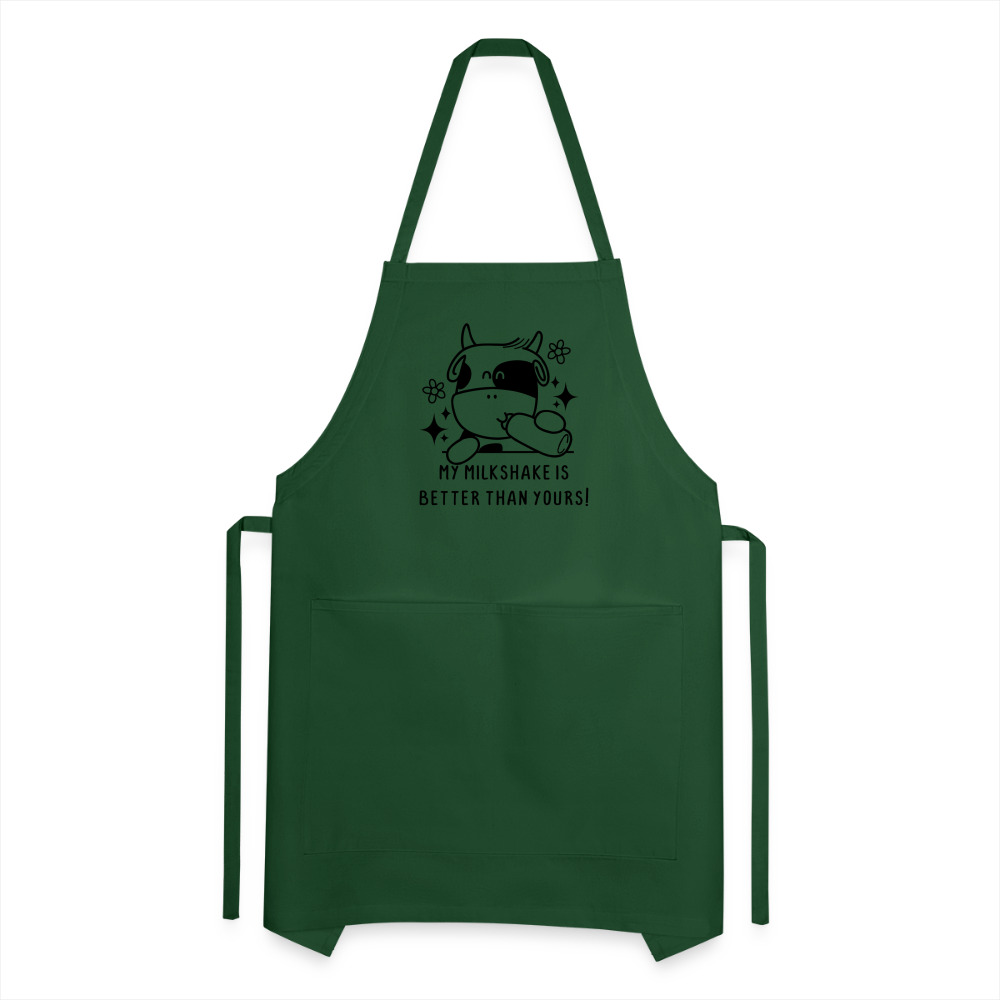 My Milkshake is Better Than Yours Adjustable Apron (Funny Cow) Color: natural