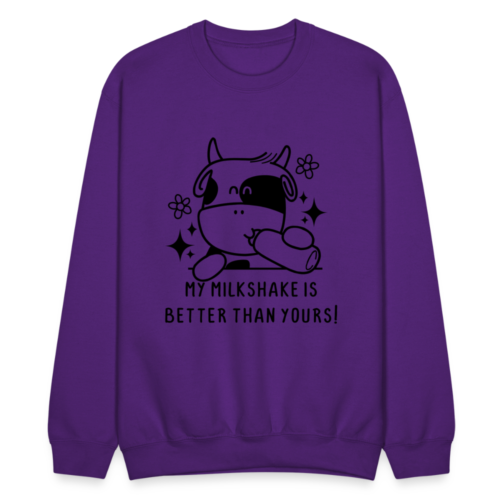 My Milkshake is Better Than Yours Sweatshirt (Funny Cow) Color: white