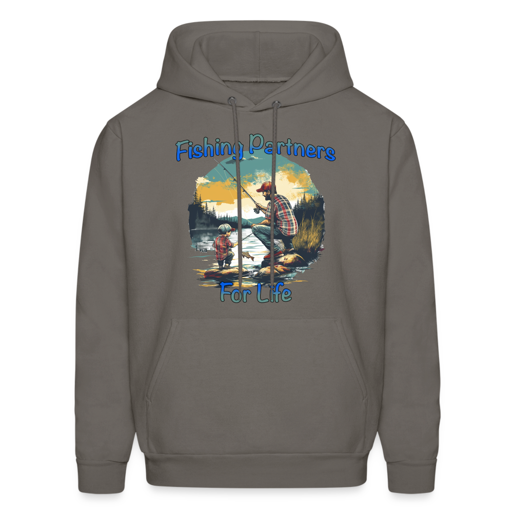 Fishing Partners for Life (Dad and Son) Men's Hoodie - asphalt gray
