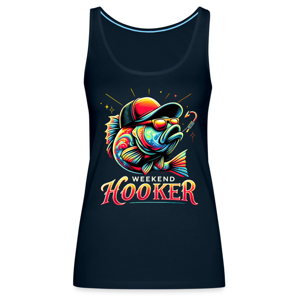 Weekend Hooker Fishing Women’s Premium Tank Top - deep navy
