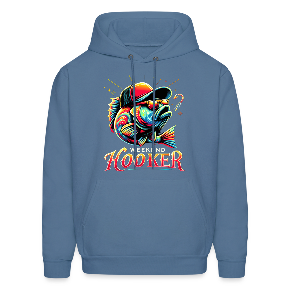 Weekend Hooker Fishing Hoodie - denim blue