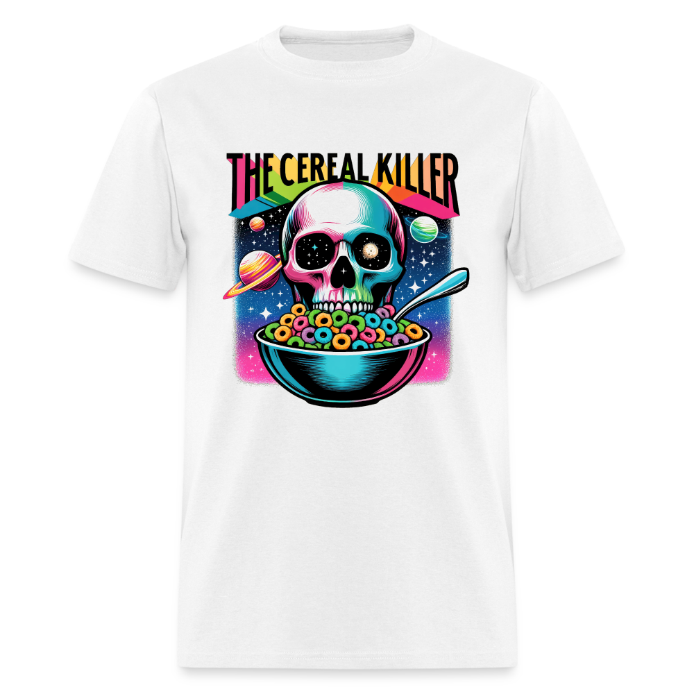 The Cereal Killer T-Shirt (Skeleton Skull) - white