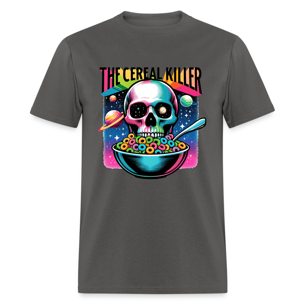 The Cereal Killer T-Shirt (Skeleton Skull) - charcoal