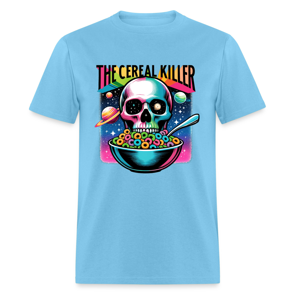 The Cereal Killer T-Shirt (Skeleton Skull) - aquatic blue