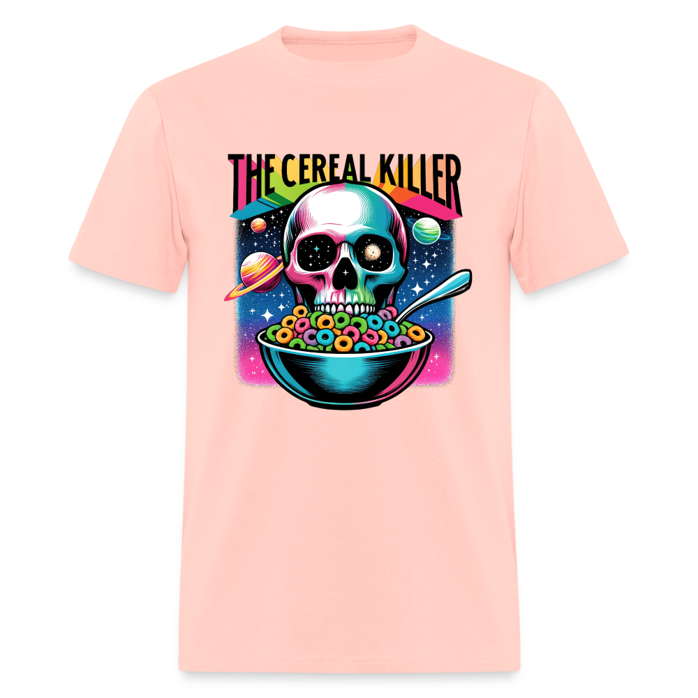 The Cereal Killer T-Shirt (Skeleton Skull) - blush pink