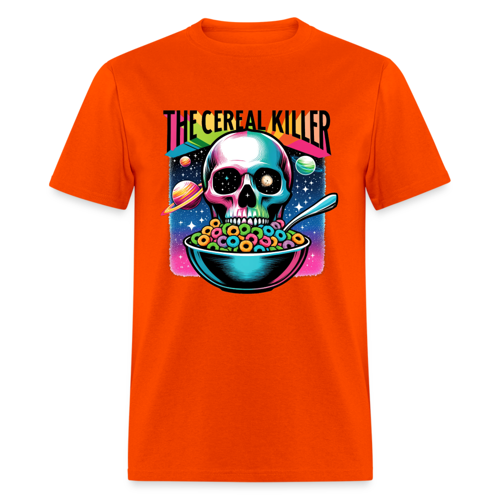 The Cereal Killer T-Shirt (Skeleton Skull) - orange