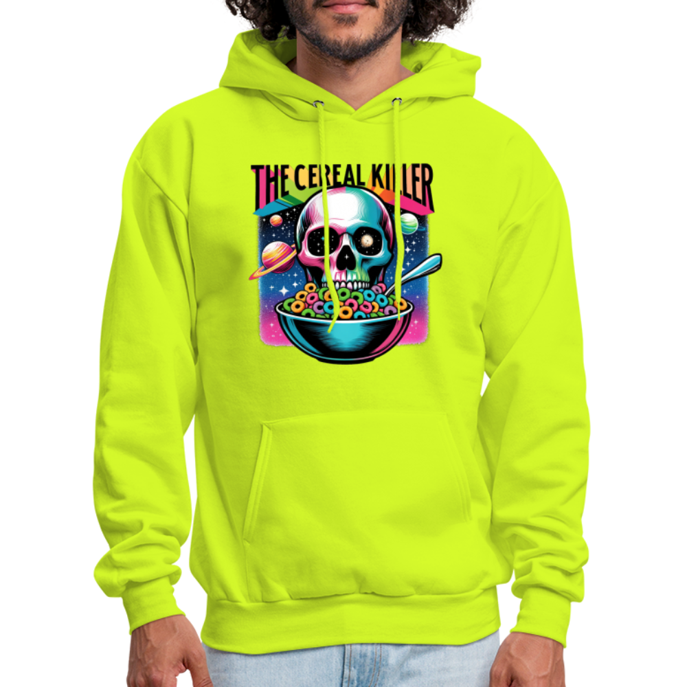 The Cereal Killer Hoodie (Skeleton Skull) - safety green
