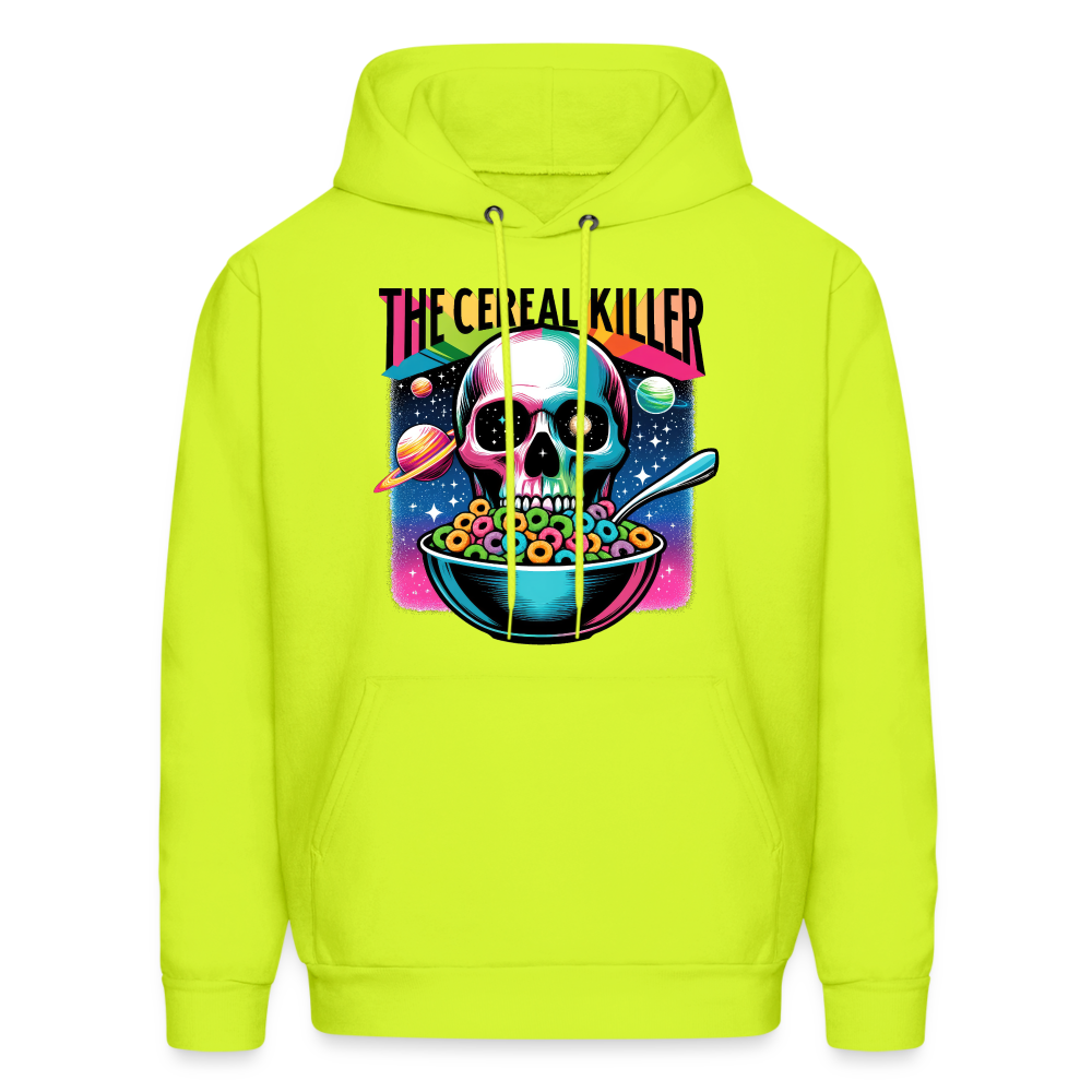 The Cereal Killer Hoodie (Skeleton Skull) - safety green