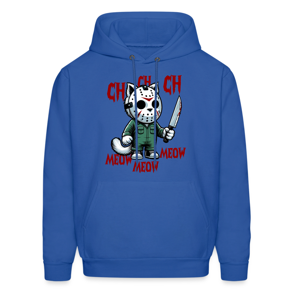 Vintage Movie Halloween Cat Hoodie - royal blue