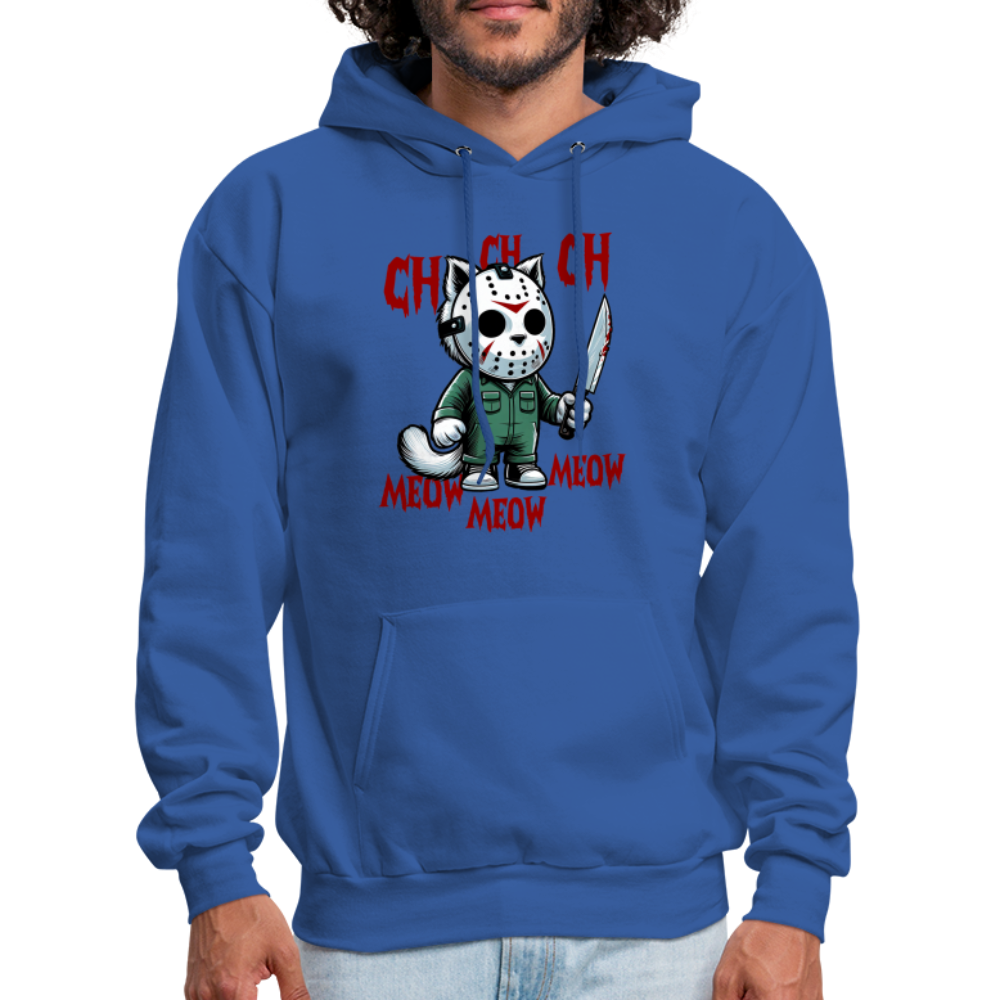 Vintage Movie Halloween Cat Hoodie - royal blue