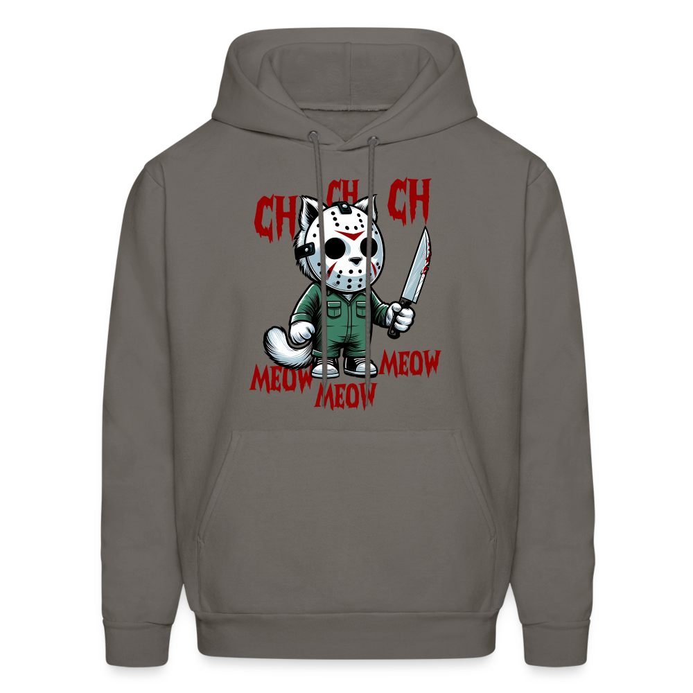 Vintage Movie Halloween Cat Hoodie - asphalt gray