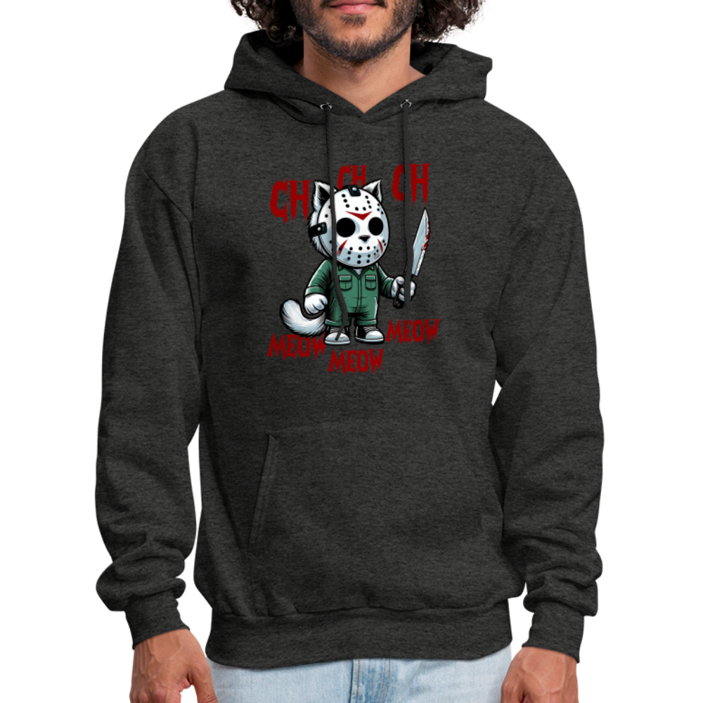 Vintage Movie Halloween Cat Hoodie - charcoal grey