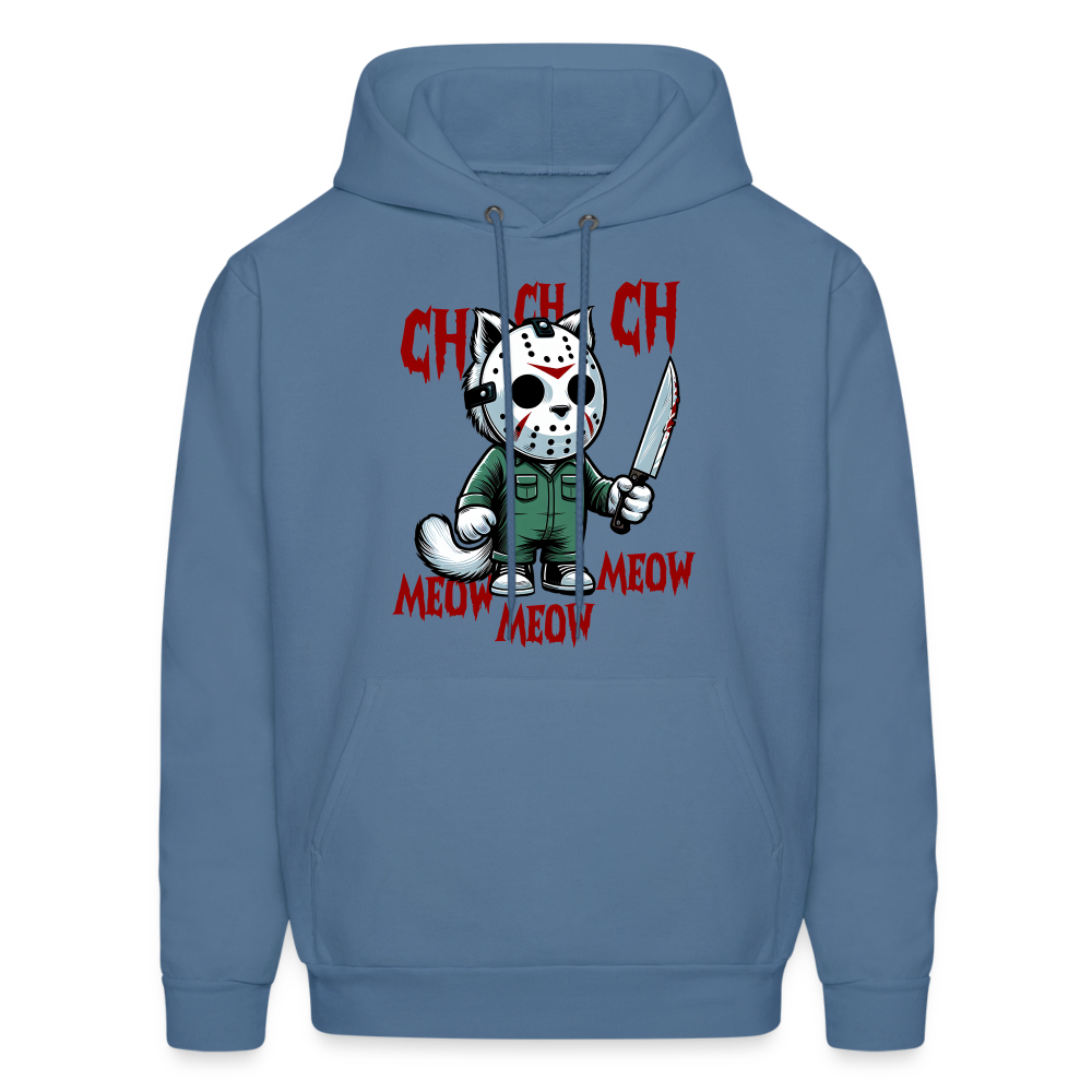 Vintage Movie Halloween Cat Hoodie - denim blue