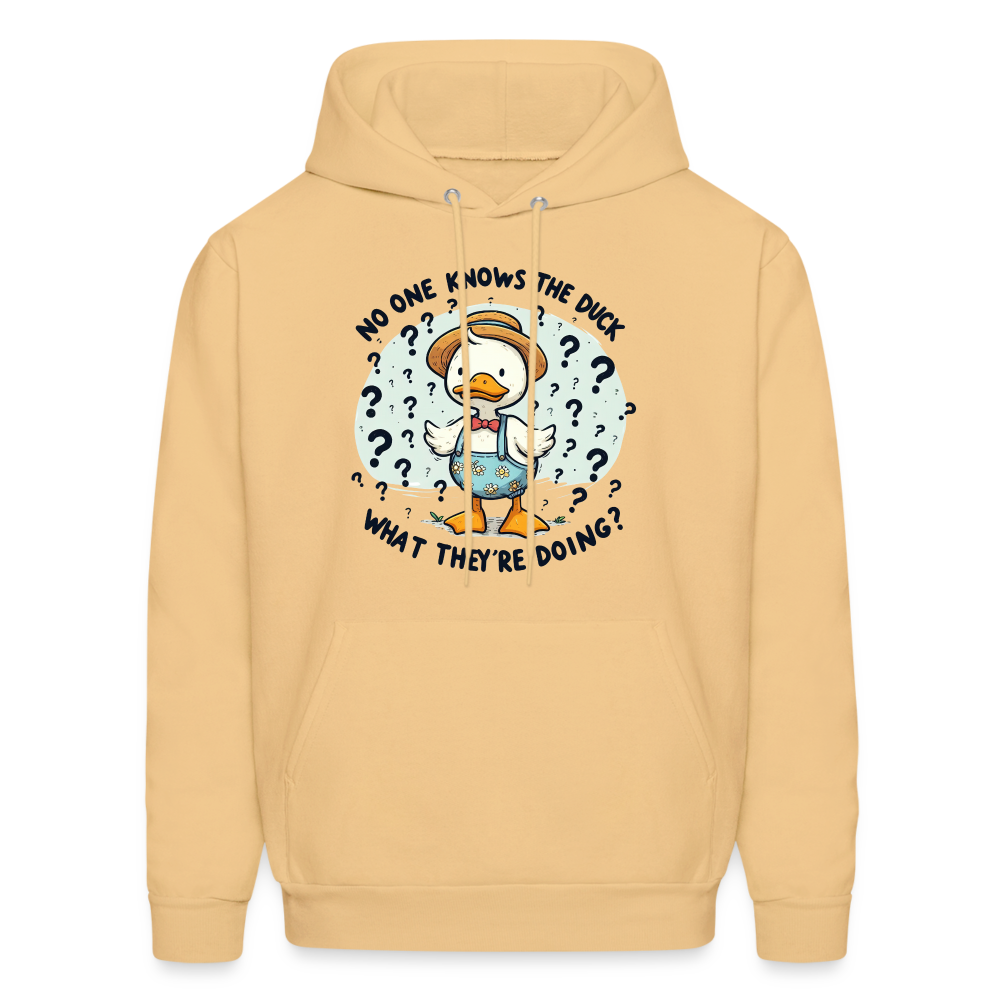 No One Knows The Duck What They're Doing Hoodie Color: light yellow