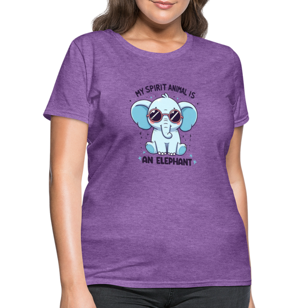 My Spirit Animal is an Elephant Women's Contoured T-Shirt Color: Heather Gray