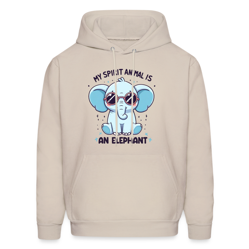 My Spirit Animal is an Elephant Hoodie Color: Sand