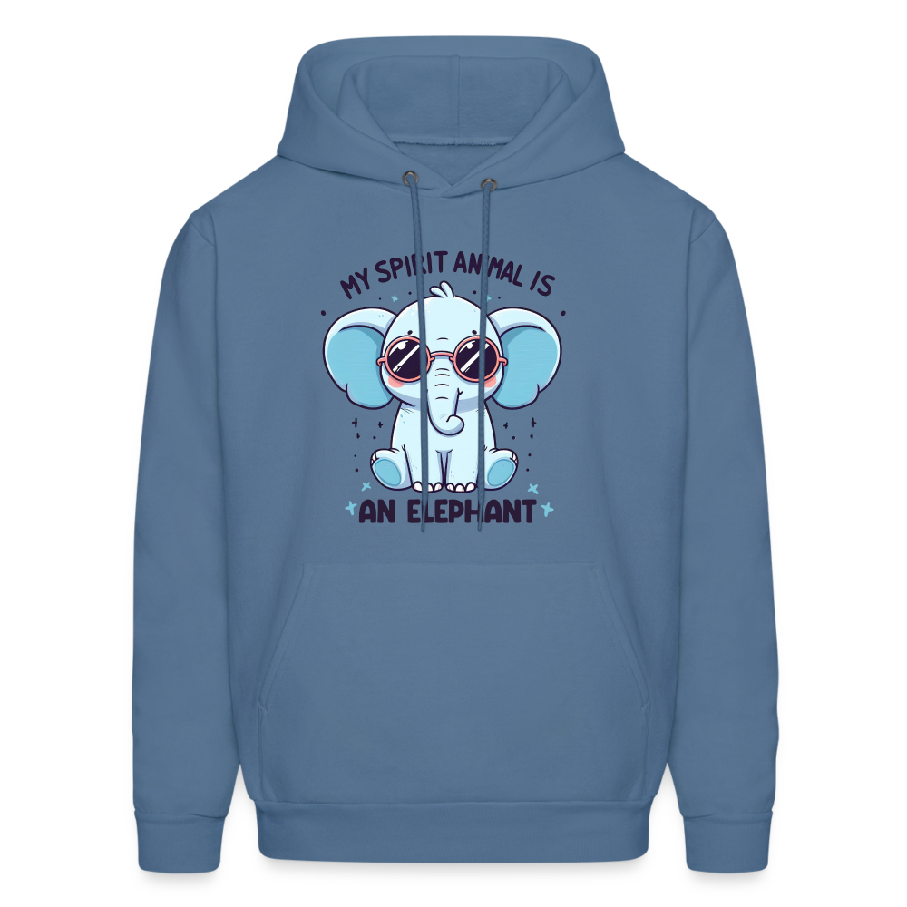 My Spirit Animal is an Elephant Hoodie Color: denim blue