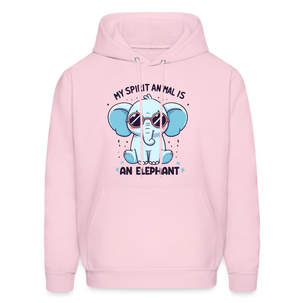 My Spirit Animal is an Elephant Hoodie Color: pale pink