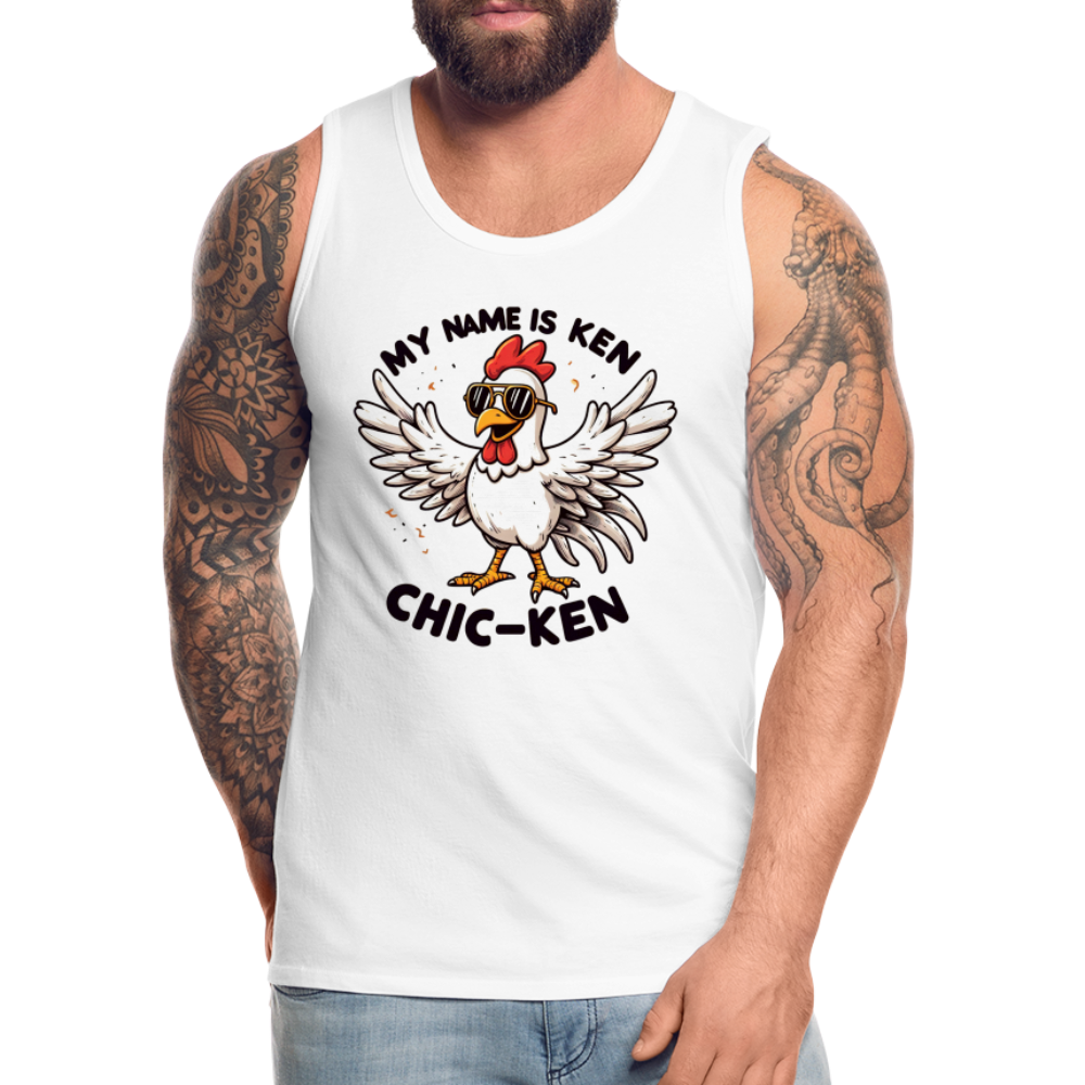 My Name is Ken (Chic - Ken) Men’s Premium Tank Top Color: heather gray