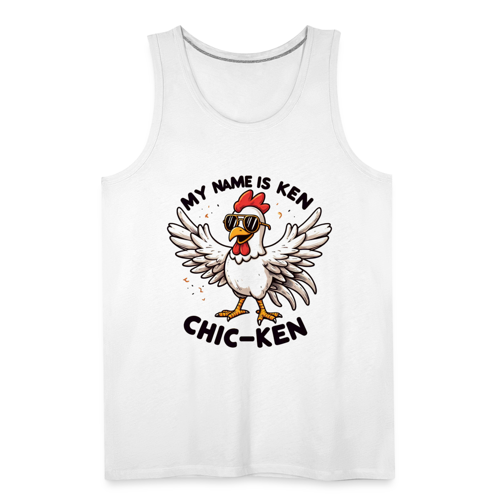 My Name is Ken (Chic - Ken) Men’s Premium Tank Top Color: heather gray
