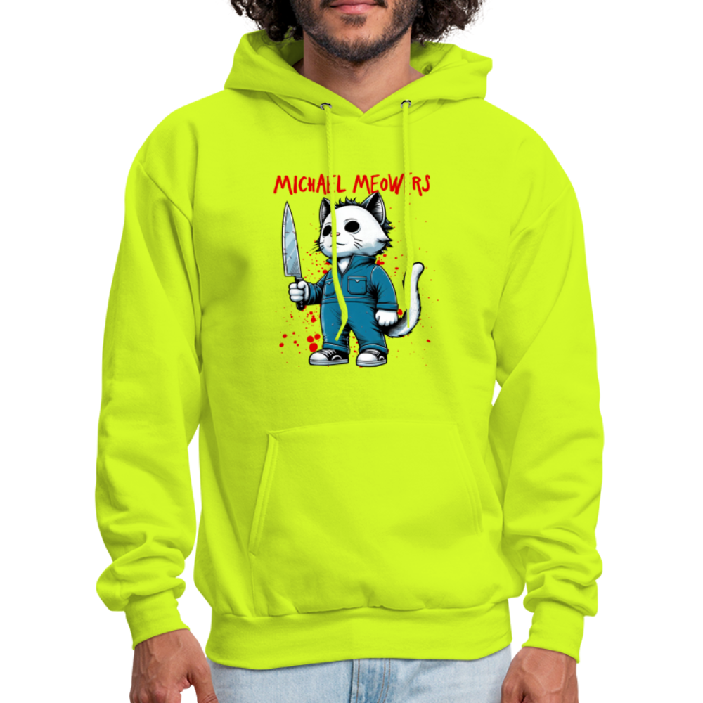 Michael Meowers Hoodie Scary Cat Halloween Cat Lover Color: Sand