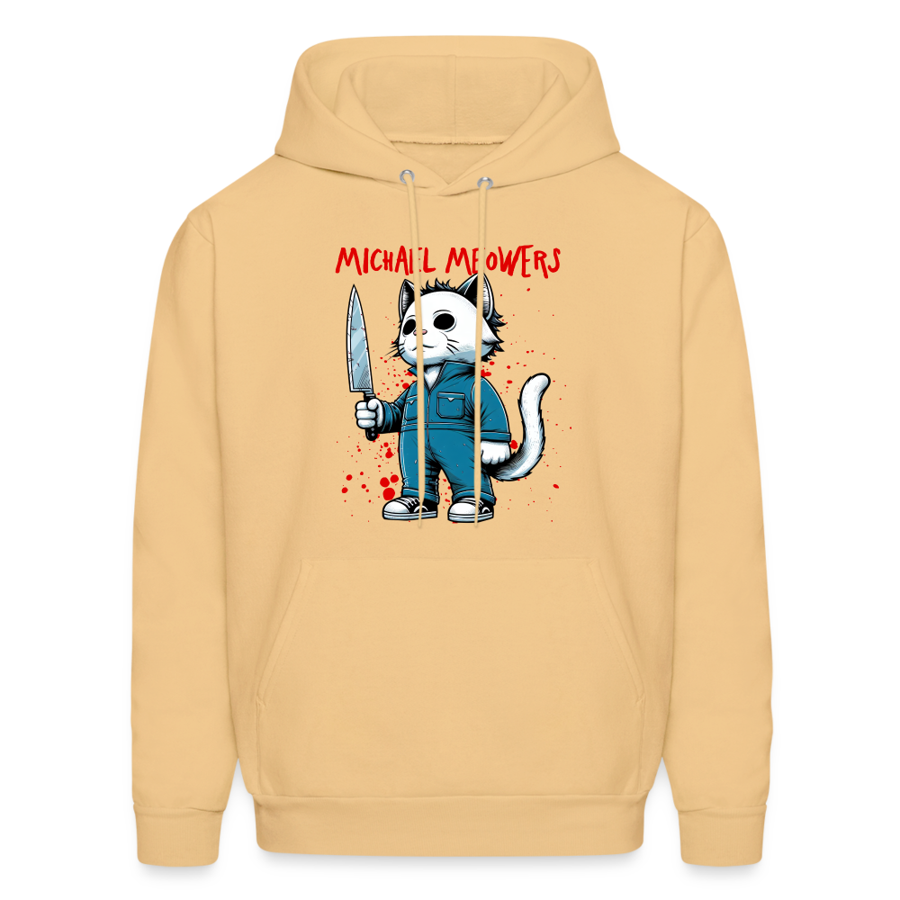 Michael Meowers Hoodie Scary Cat Halloween Cat Lover Color: light yellow