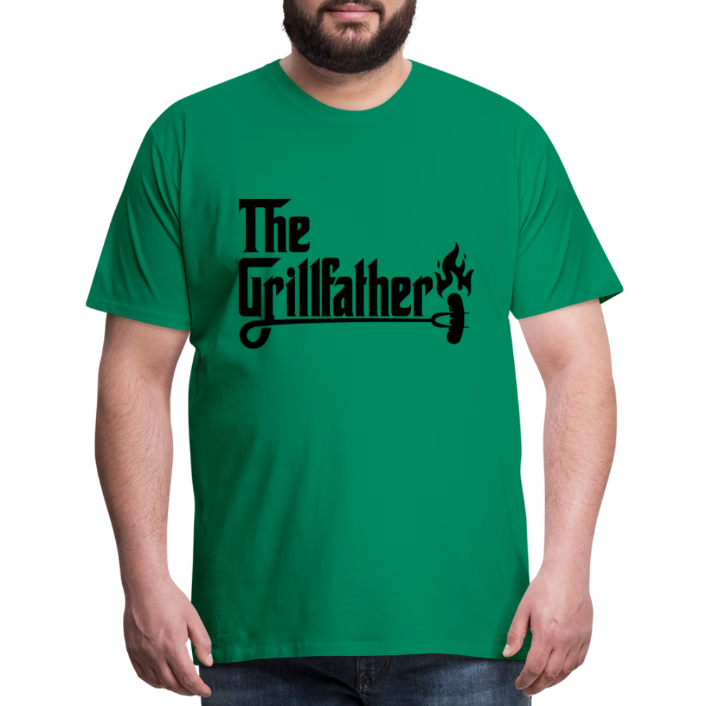 The Grillfather Men's Premium T-Shirt (BBQ Grilling Dad) - kelly green