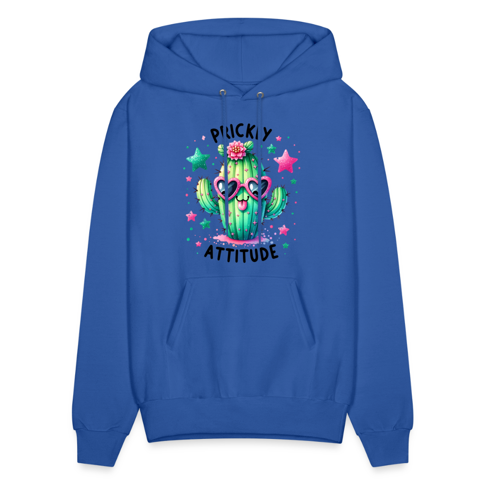 Prickly Attitude Hoodie (Cactus) - royal blue