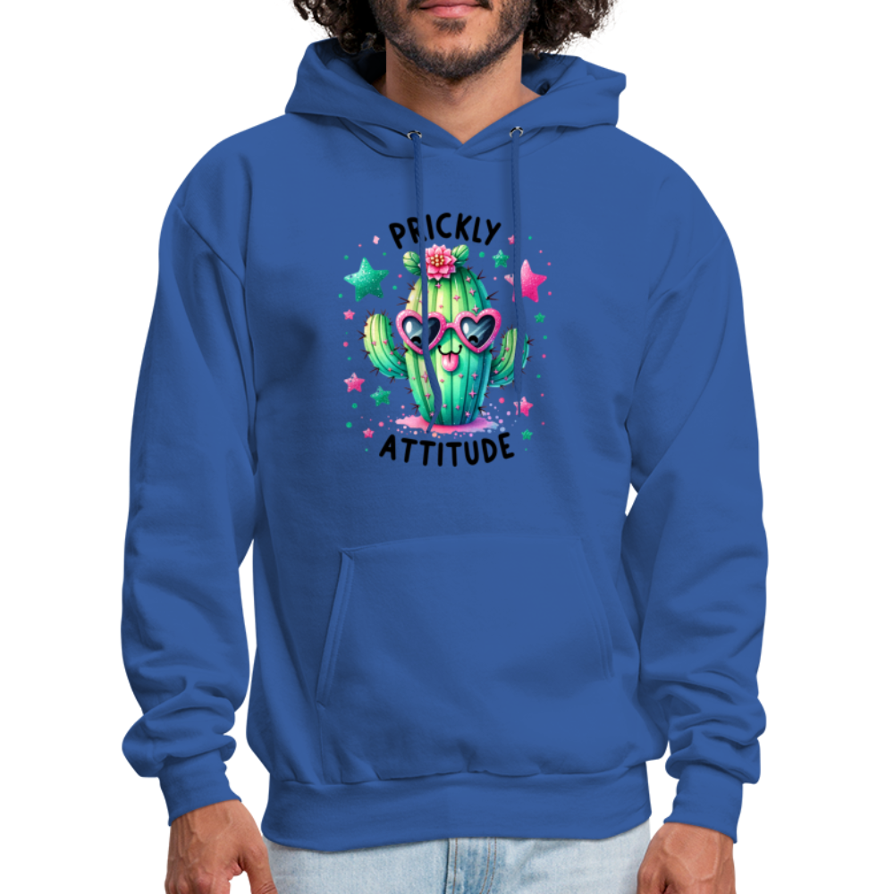Prickly Attitude Hoodie (Cactus) - royal blue