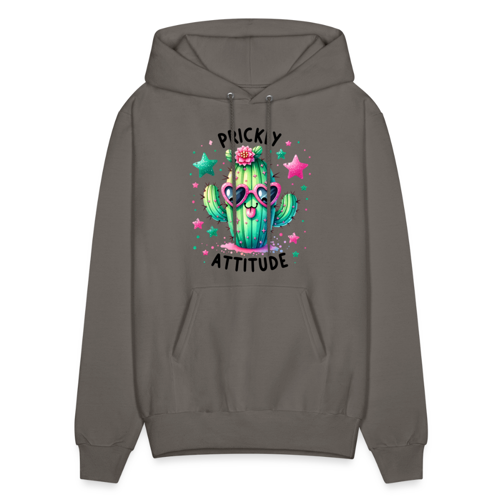 Prickly Attitude Hoodie (Cactus) - asphalt gray