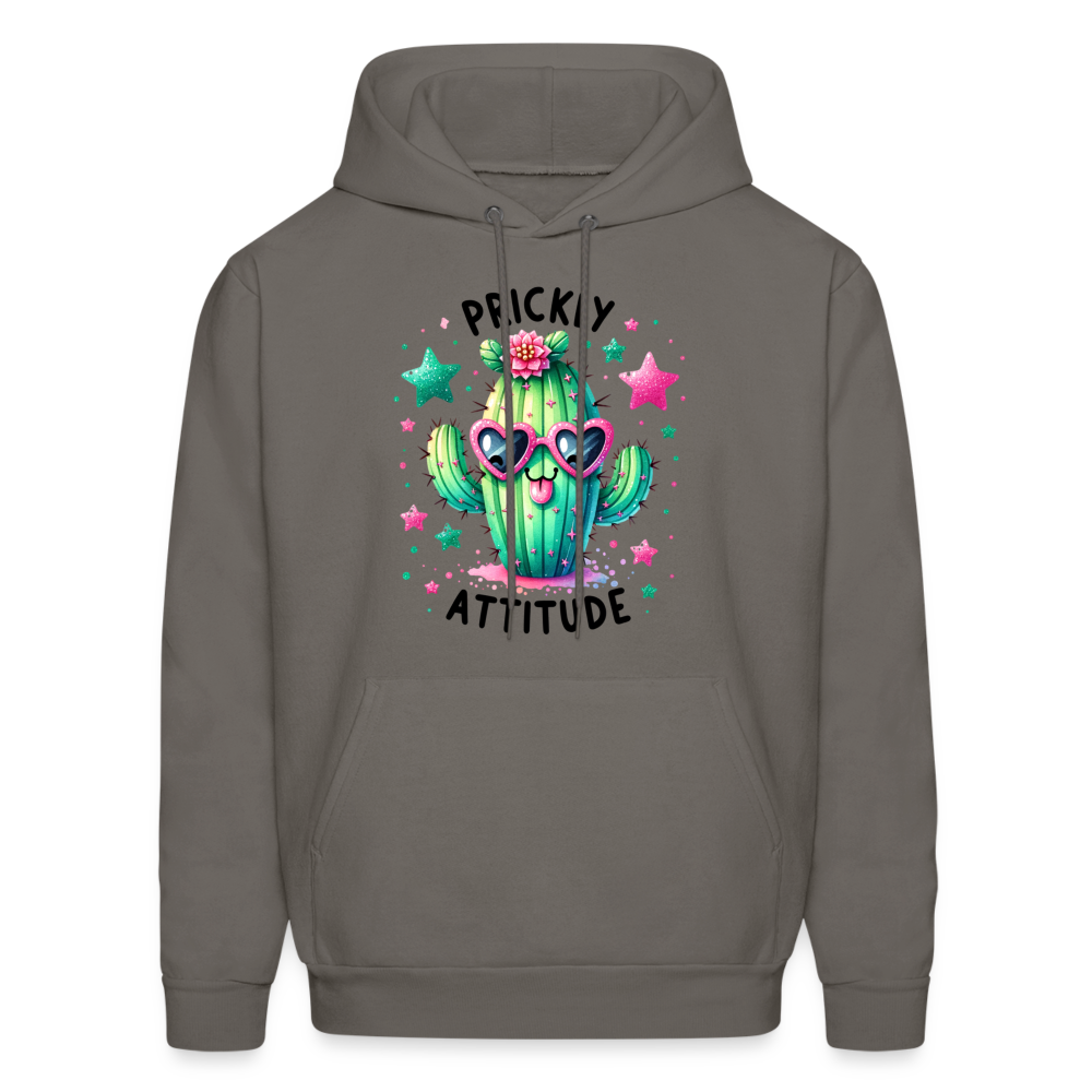 Prickly Attitude Hoodie (Cactus) - asphalt gray