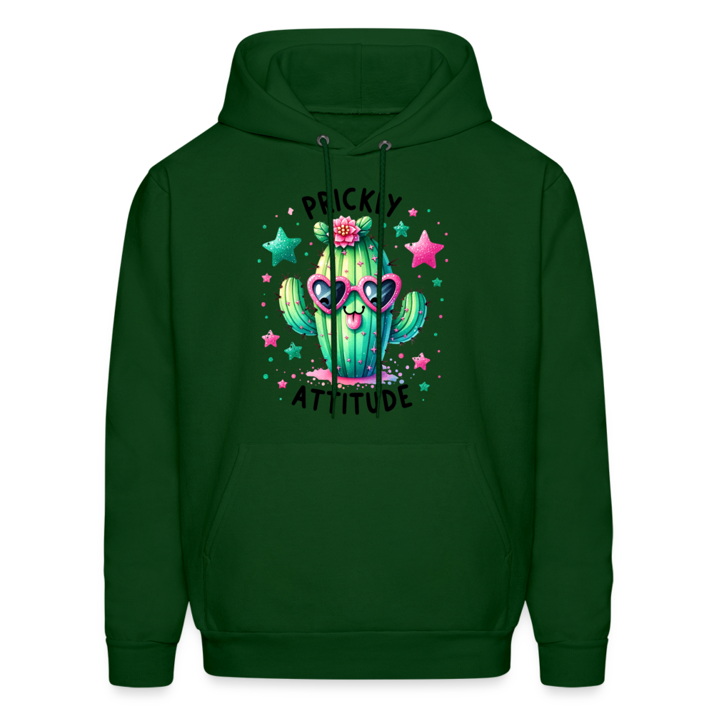 Prickly Attitude Hoodie (Cactus) - forest green